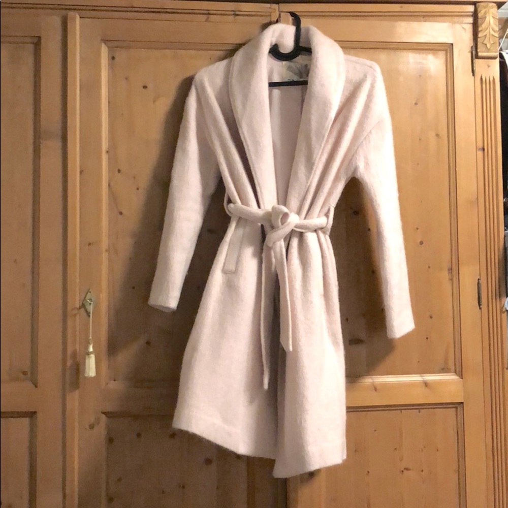 UO baby pink duster coat